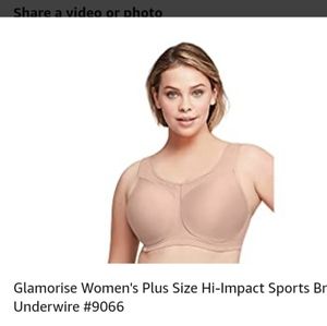 Glamorise® Hi Impact underwire sports bra, New, never worn NWOT plus size